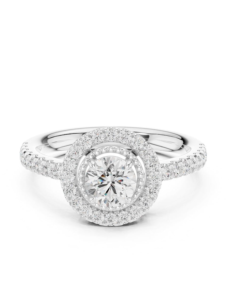 Anillo de compromiso - halo - AMORE432-RD-LG