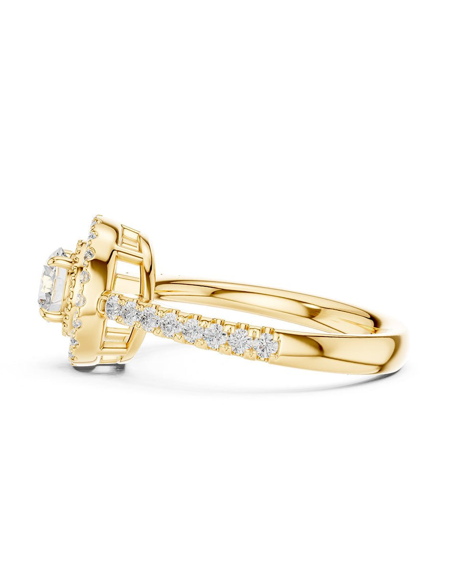 Anillo de compromiso - halo - AMORE432-RD-LG