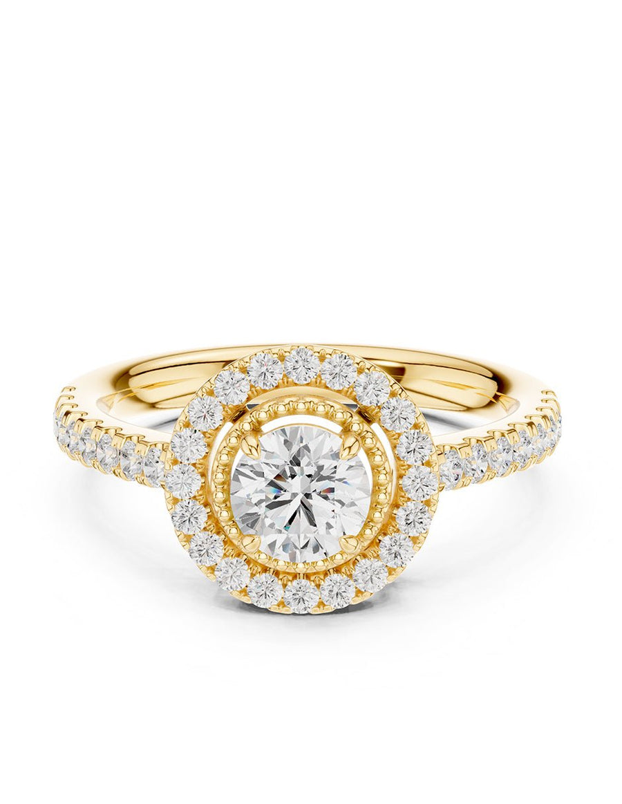 Anillo de compromiso - halo - AMORE432-RD-LG