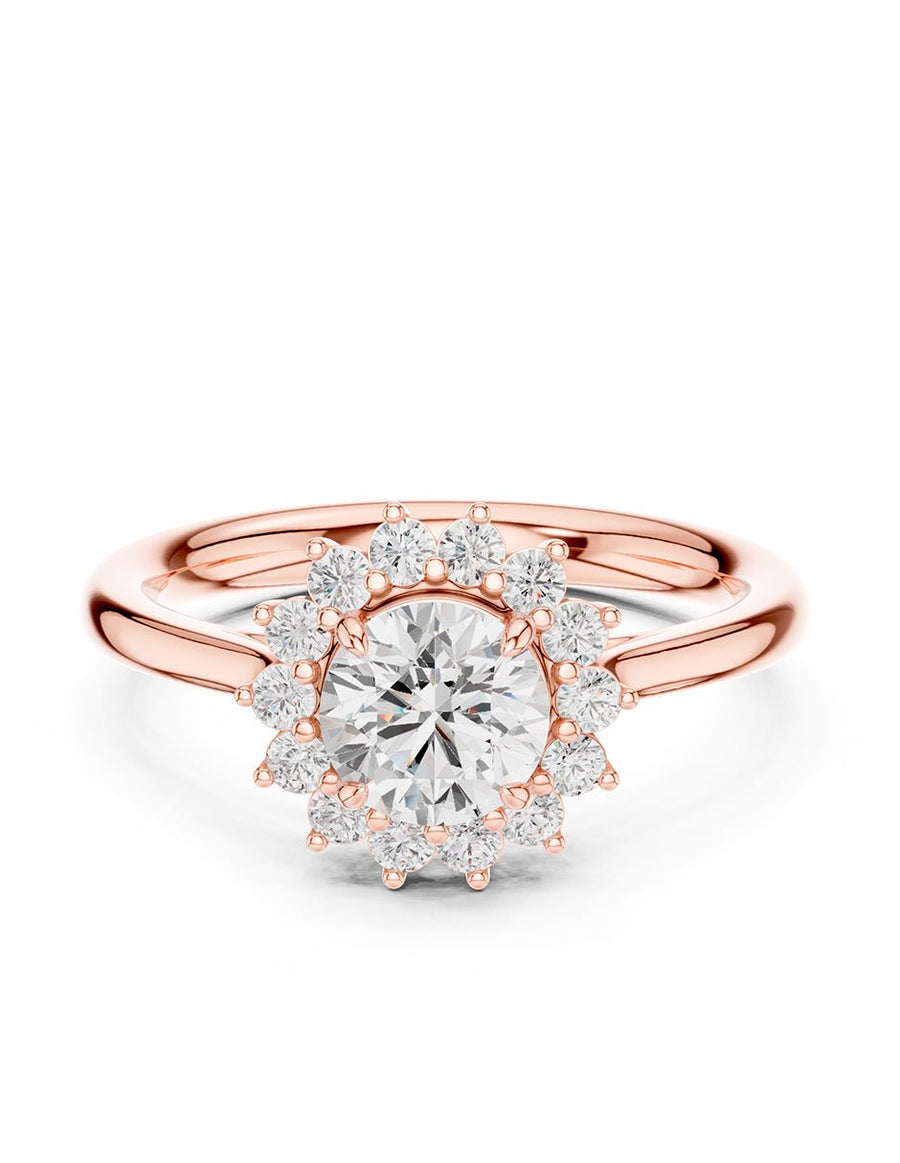 Anillo de compromiso - halo - AMORE433-RD-LG