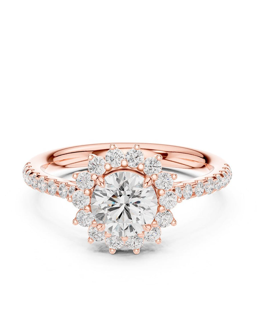 Anillo de compromiso - halo - AMORE434-RD-LG