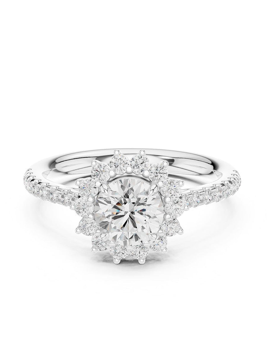 Anillo de compromiso - halo - AMORE434-RD-LG