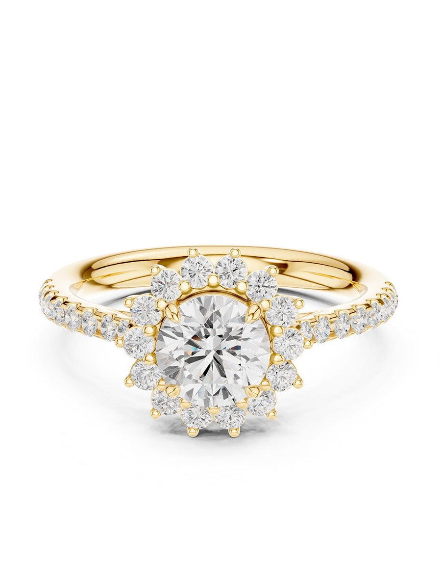 Anillo de compromiso - halo - AMORE434-RD-LG