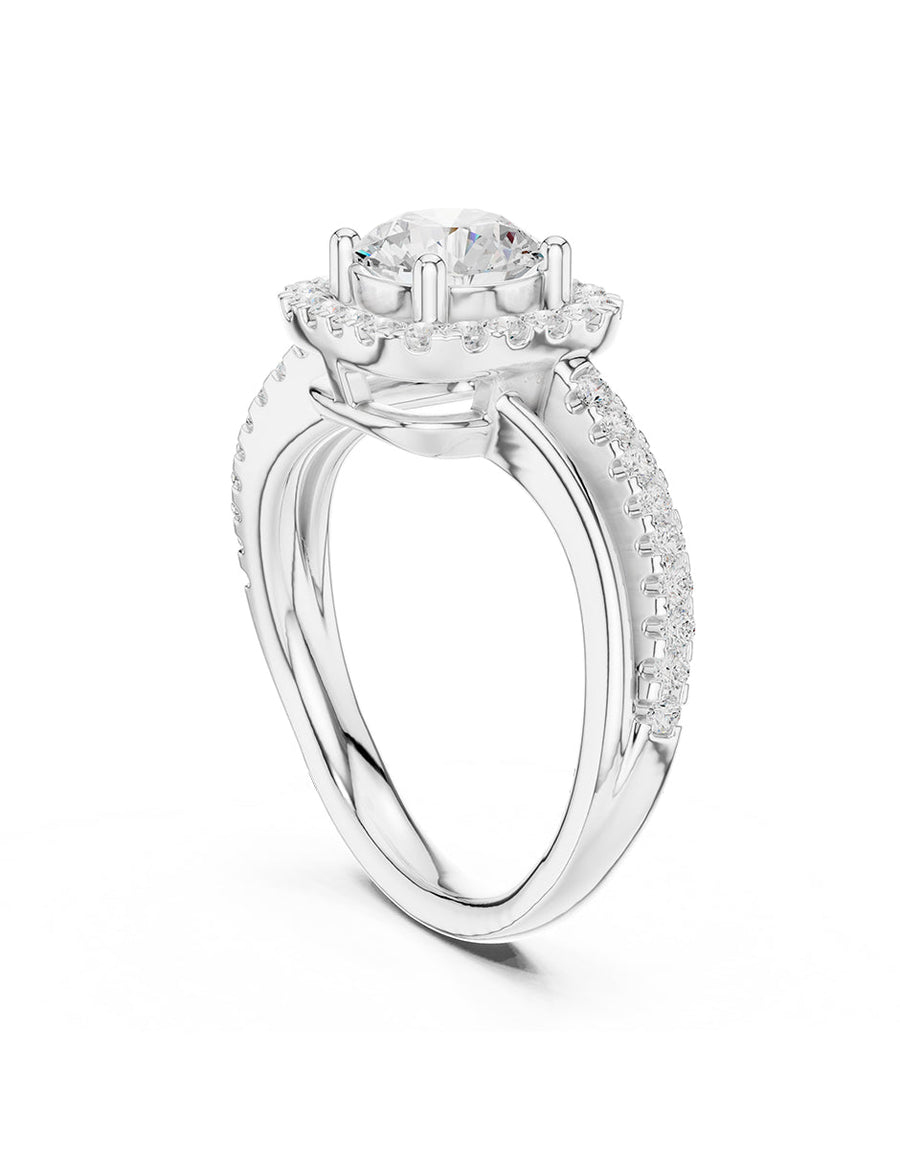 Anillo de compromiso - halo - AMORE436-RD-LG