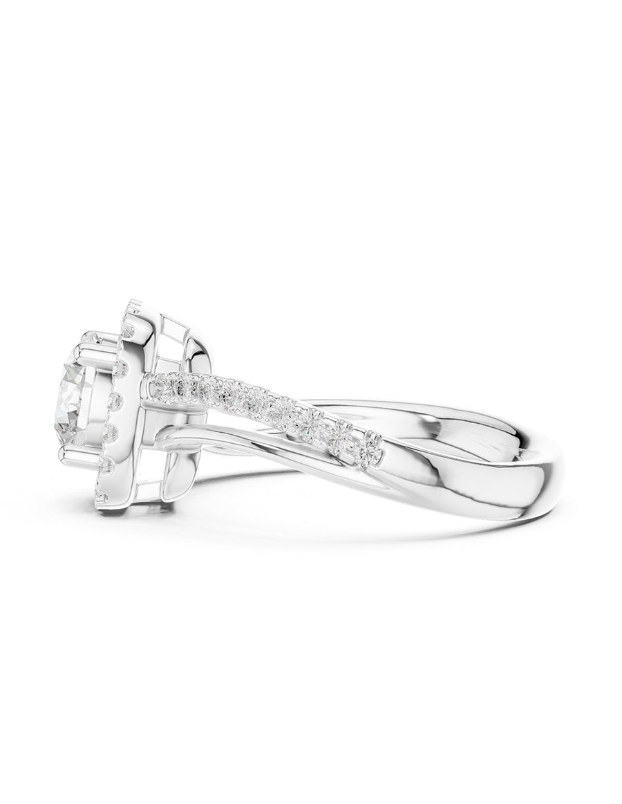 Anillo de compromiso - halo - AMORE436-RD-LG
