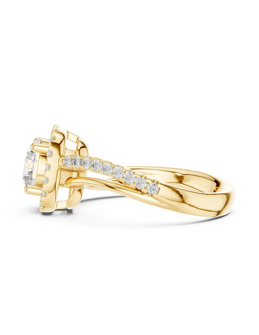 Anillo de compromiso - halo - AMORE436-RD-LG