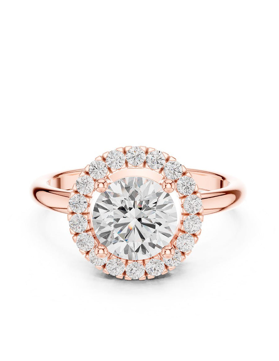 Anillo de compromiso - halo - AMORE437-RD-LG