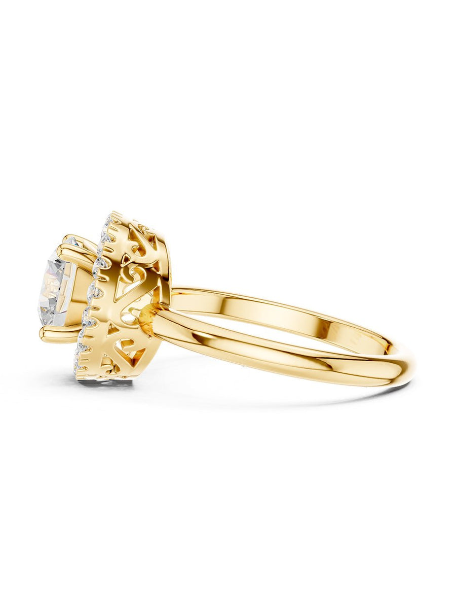 Anillo de compromiso - halo - AMORE437-RD-LG