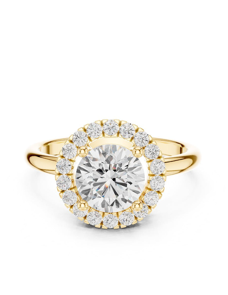 Anillo de compromiso - halo - AMORE437-RD-LG