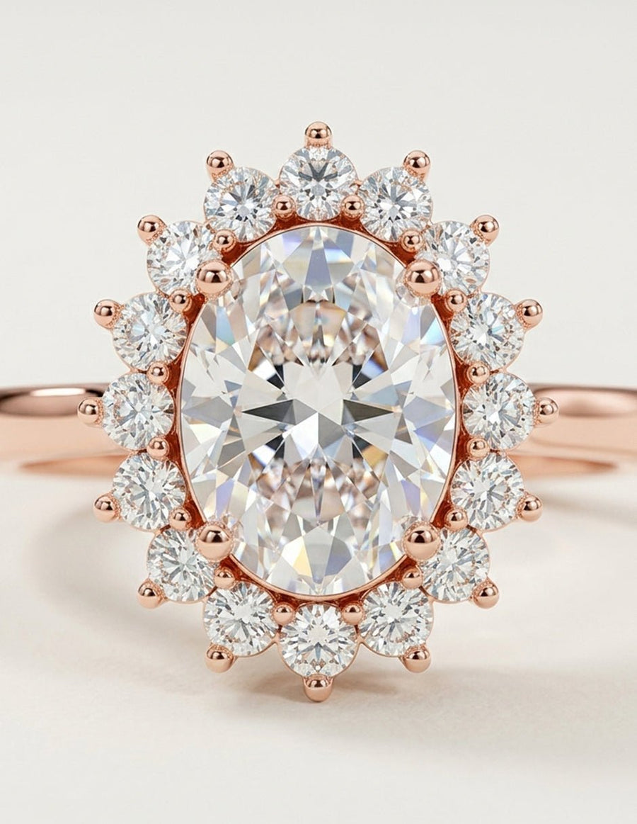 Anillo de compromiso - halo - AMORE438-OV-LG