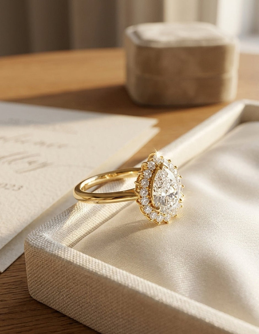 Anillo de compromiso - halo - AMORE438-PE-LG
