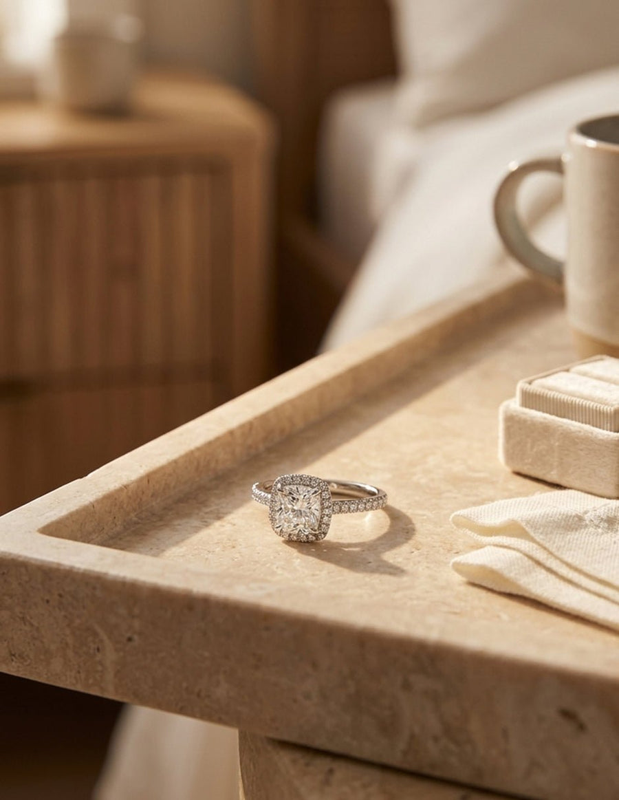 Anillo de compromiso - halo - AMORE439-CU-LG