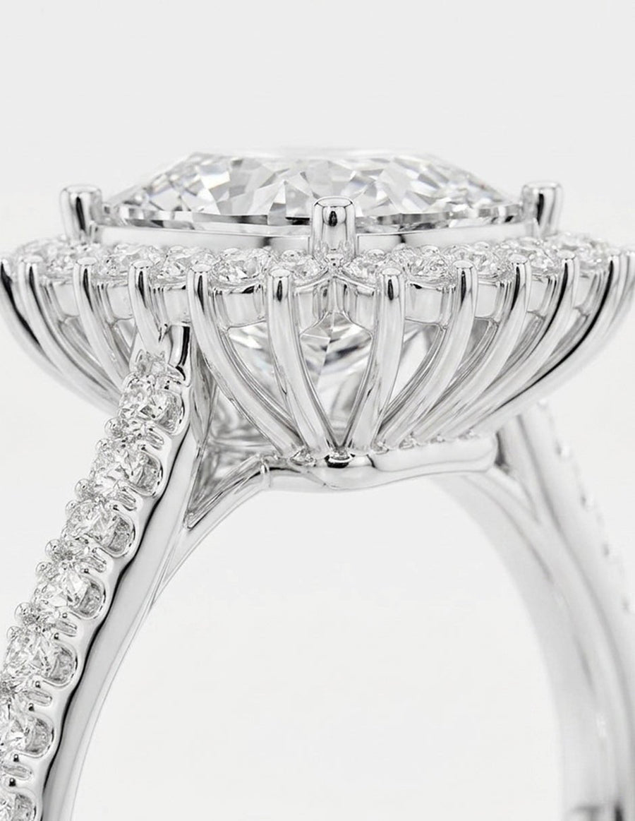 Anillo de compromiso - halo - AMORE439-CU-LG