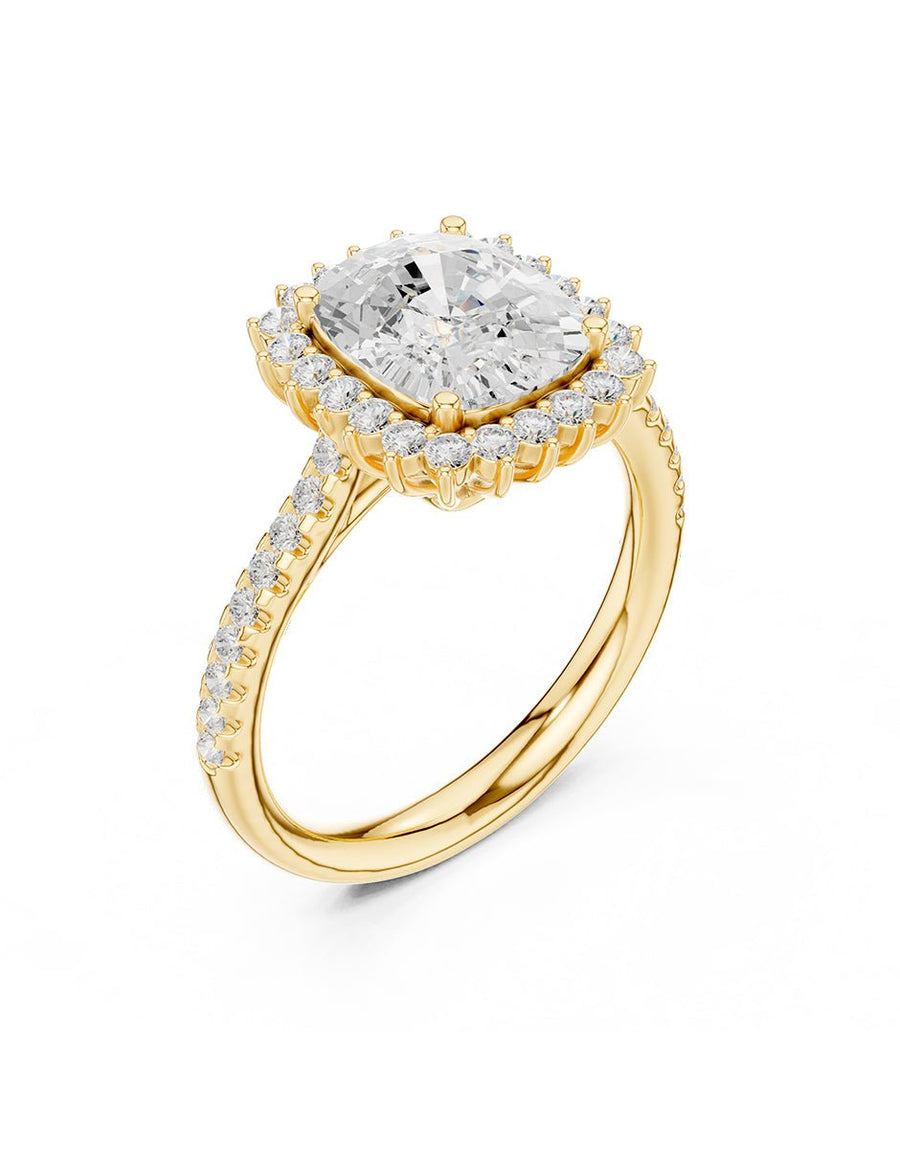 Anillo de compromiso - halo - AMORE439-CU-LG