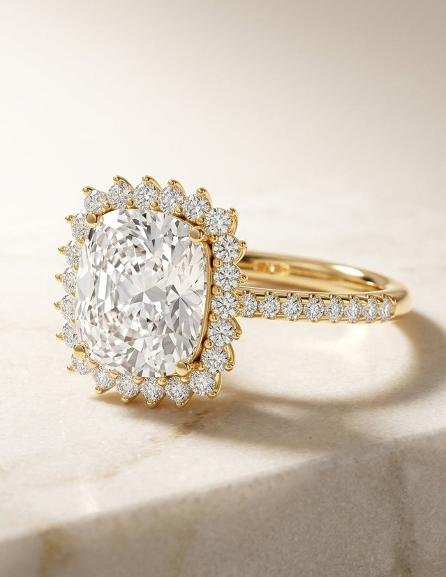 Anillo de compromiso - halo - AMORE439-CU-LG