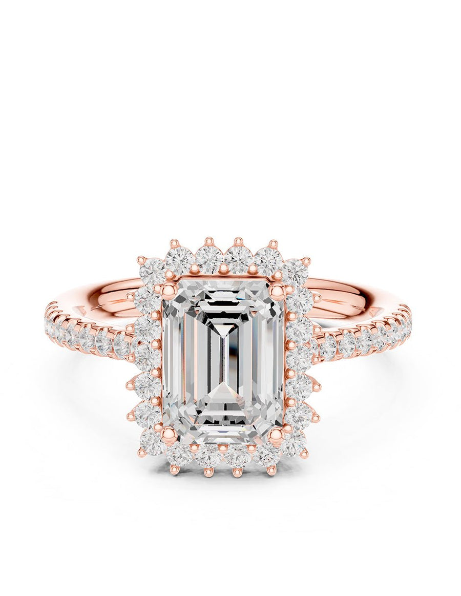 Anillo de compromiso - halo - AMORE439-EM-LG
