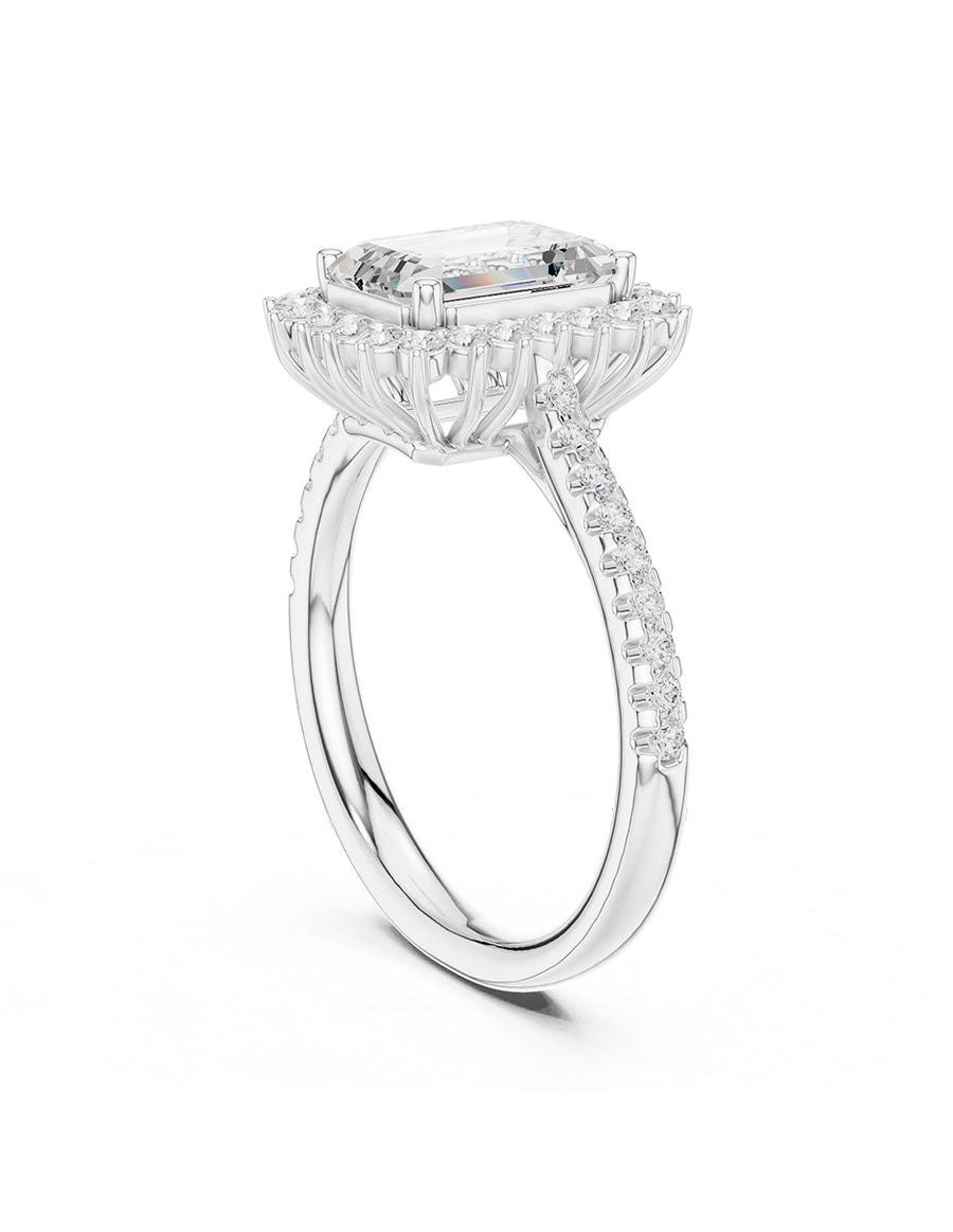 Anillo de compromiso - halo - AMORE439-EM-LG