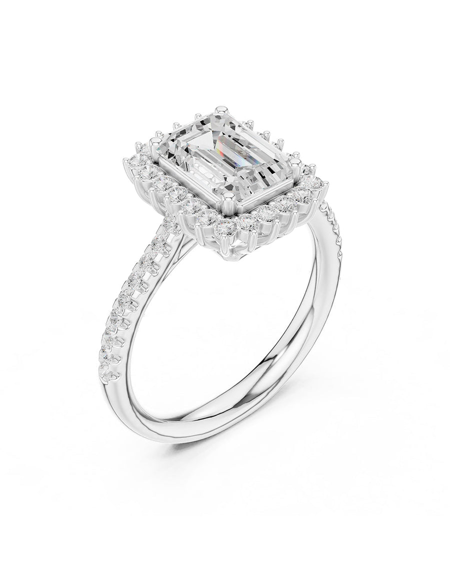 Anillo de compromiso - halo - AMORE439-EM-LG