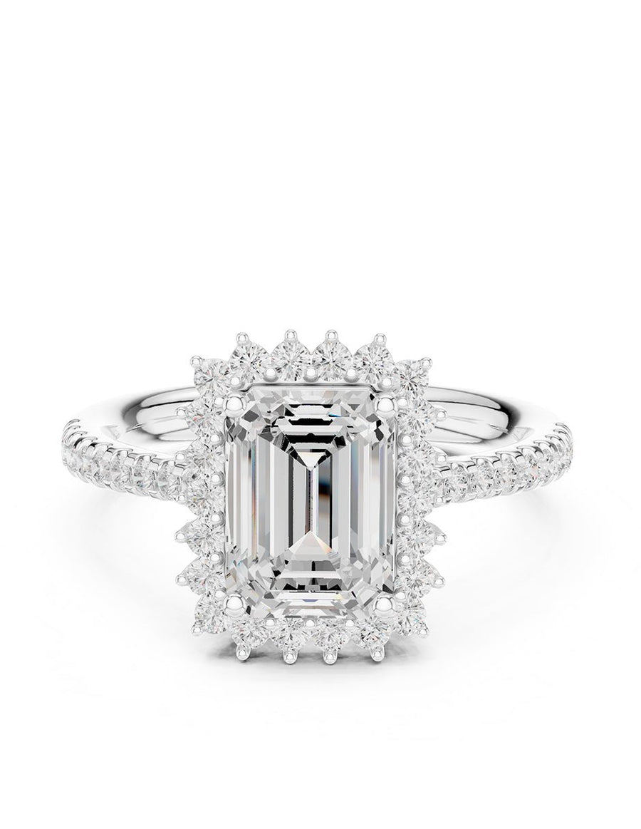 Anillo de compromiso - halo - AMORE439-EM-LG