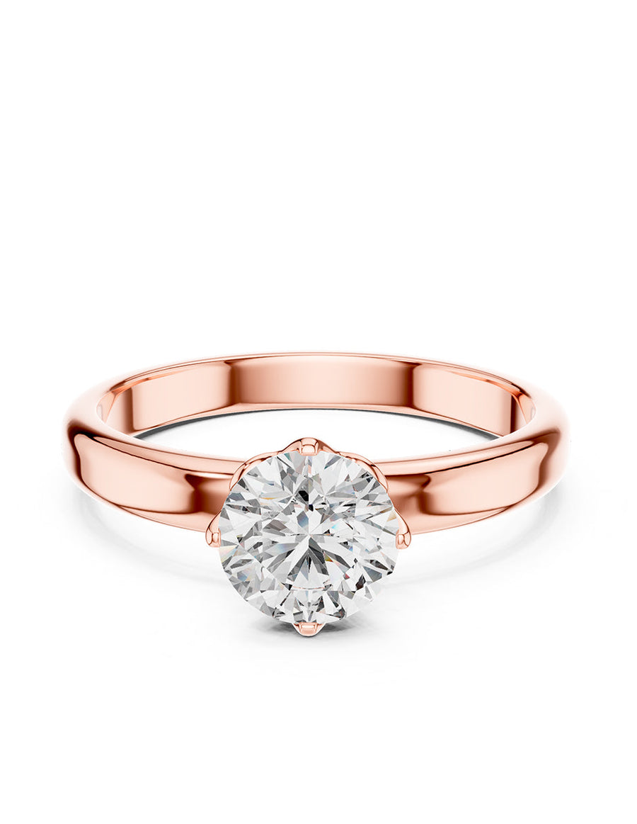 Anillo de Compromiso - solitario - AMORE44-RD-CZ