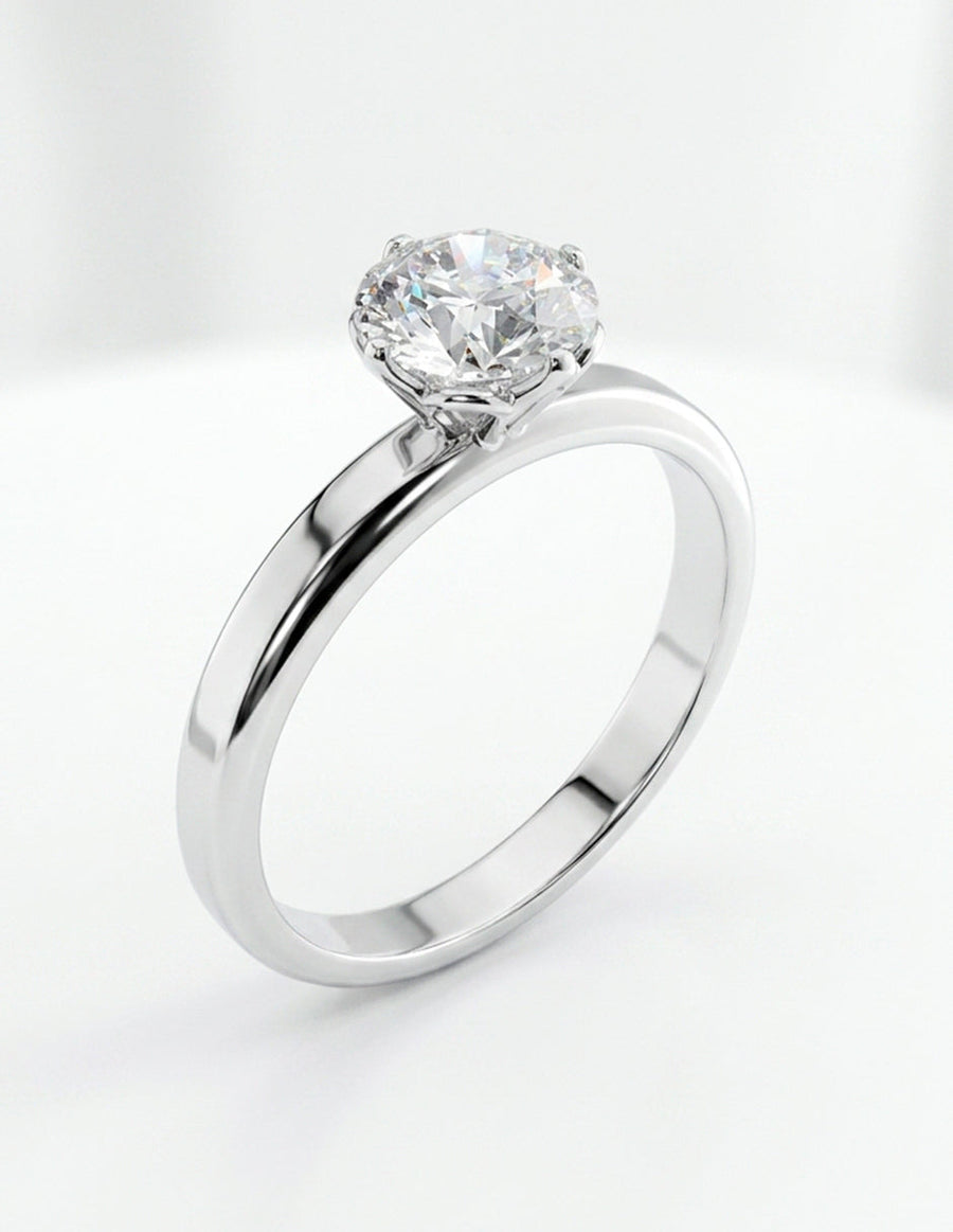 Anillo de Compromiso - solitario - AMORE44-RD-CZ