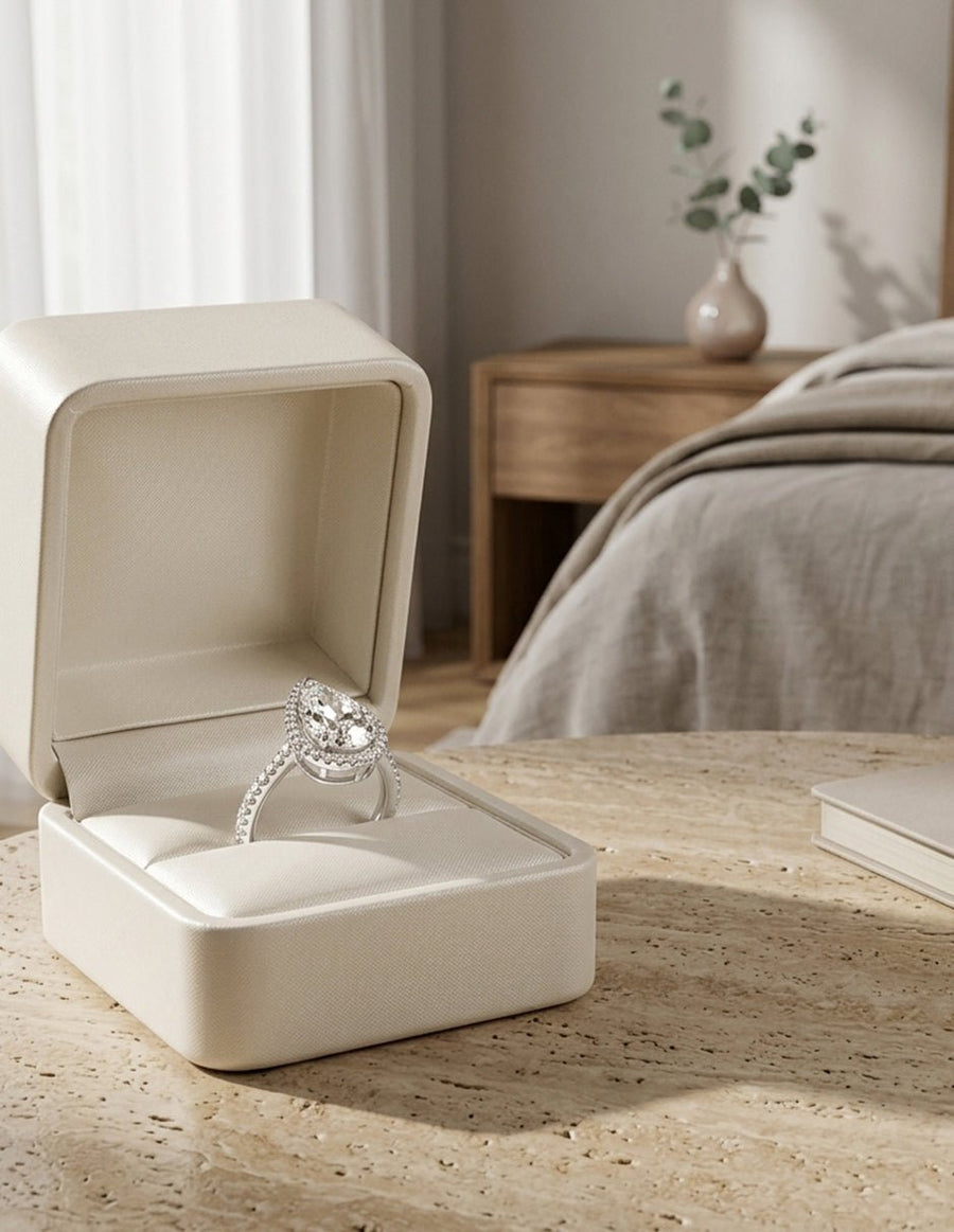 Anillo de compromiso - halo - AMORE440-PE-LG
