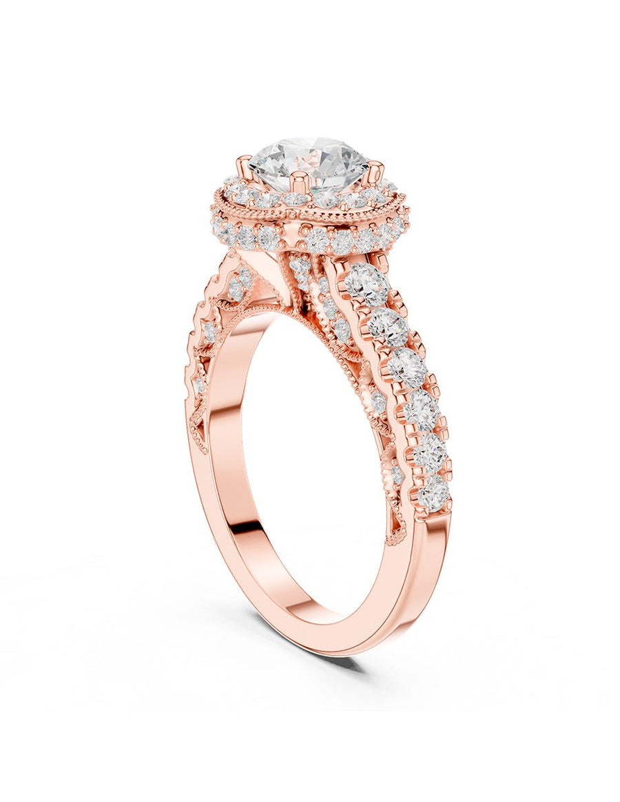 Anillo de compromiso - halo - AMORE442-RD-LG