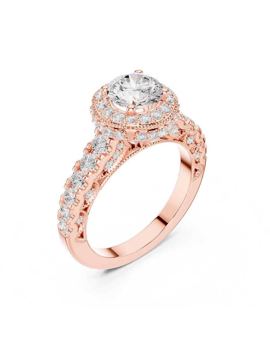 Anillo de compromiso - halo - AMORE442-RD-LG