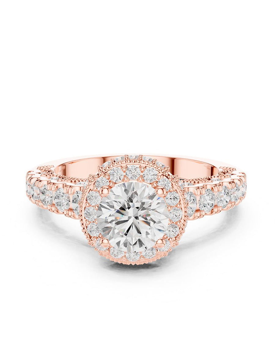 Anillo de compromiso - halo - AMORE442-RD-LG