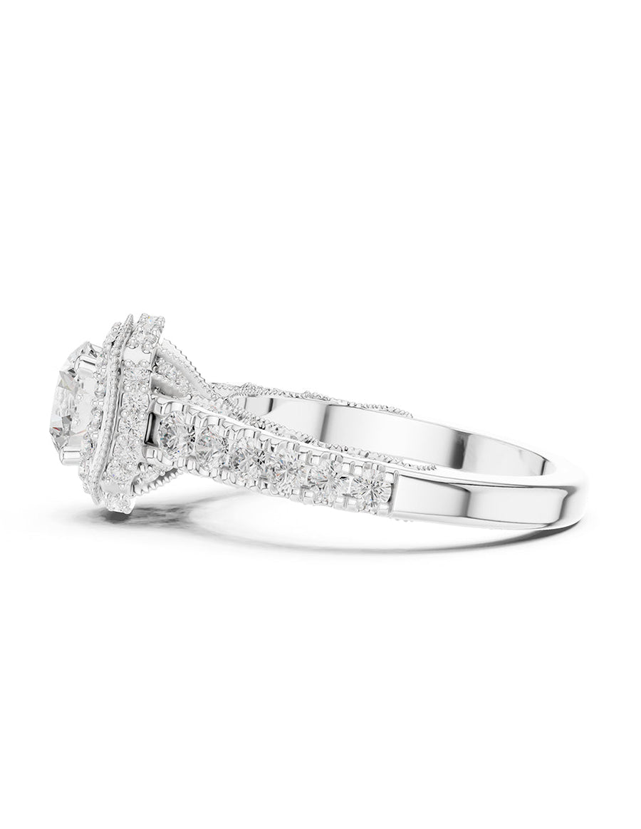 Anillo de compromiso - halo - AMORE442-RD-LG