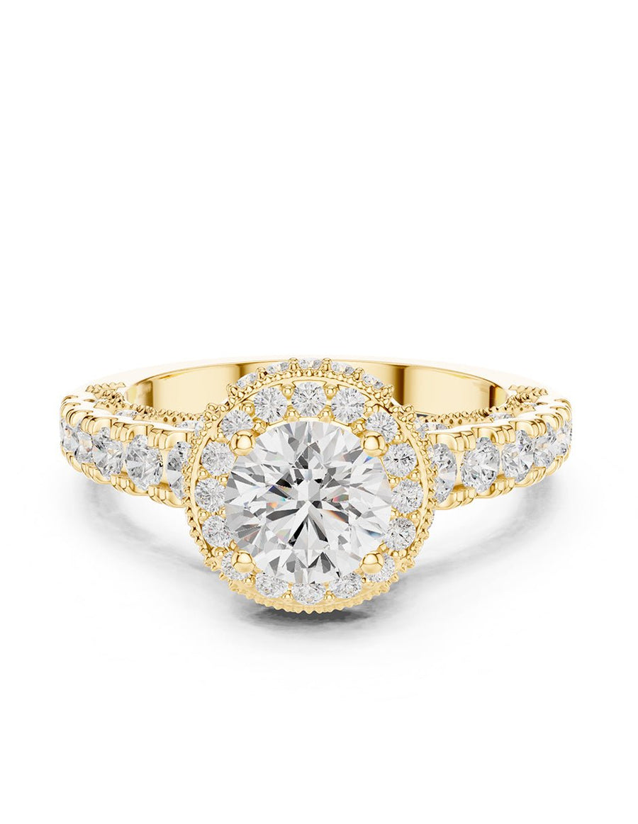 Anillo de compromiso - halo - AMORE442-RD-LG