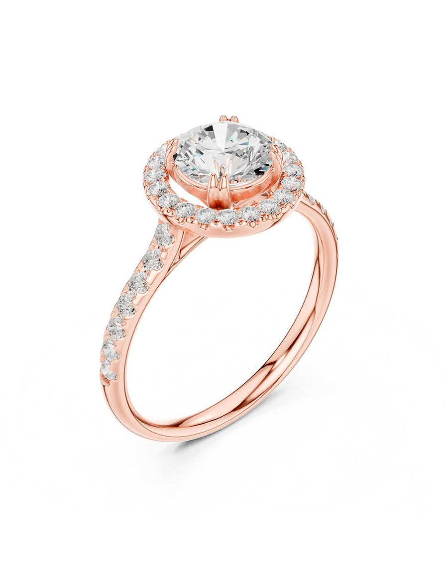 Anillo de compromiso - halo - AMORE443-RD-LG