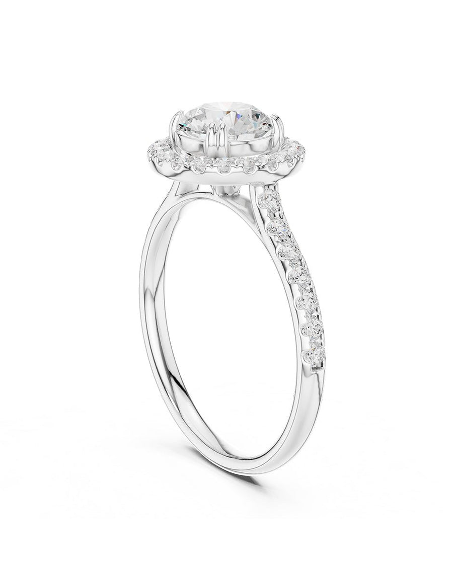 Anillo de compromiso - halo - AMORE443-RD-LG
