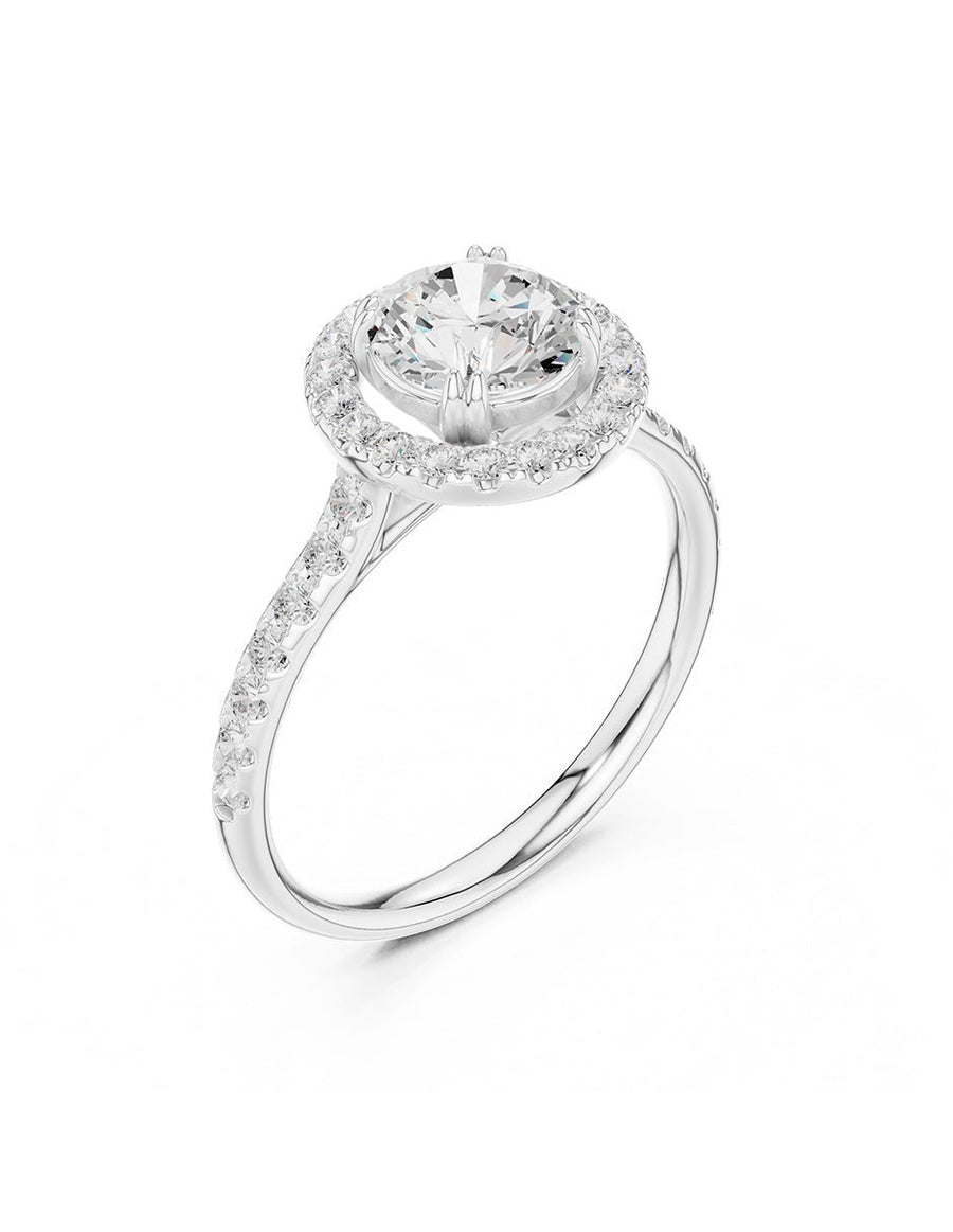 Anillo de compromiso - halo - AMORE443-RD-LG