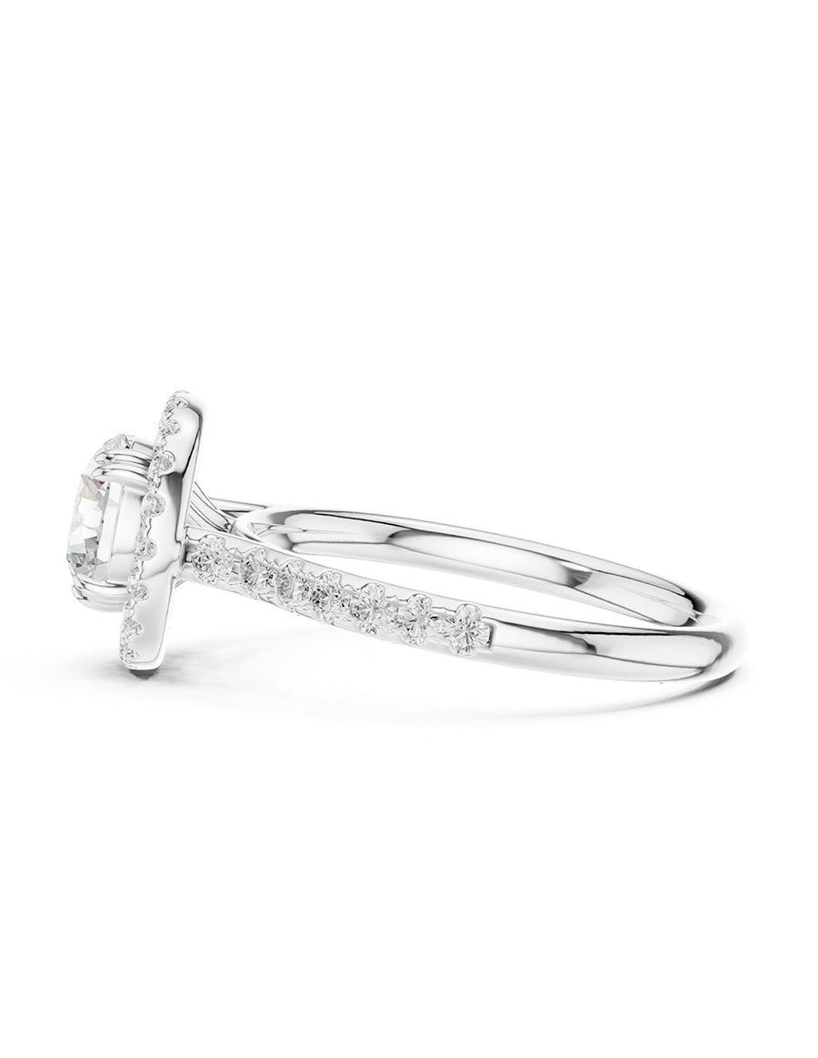 Anillo de compromiso - halo - AMORE443-RD-LG