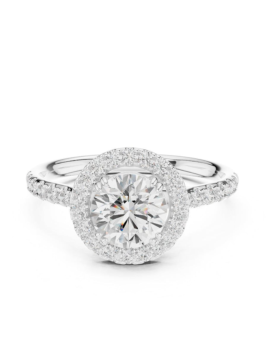 Anillo de compromiso - halo - AMORE443-RD-LG