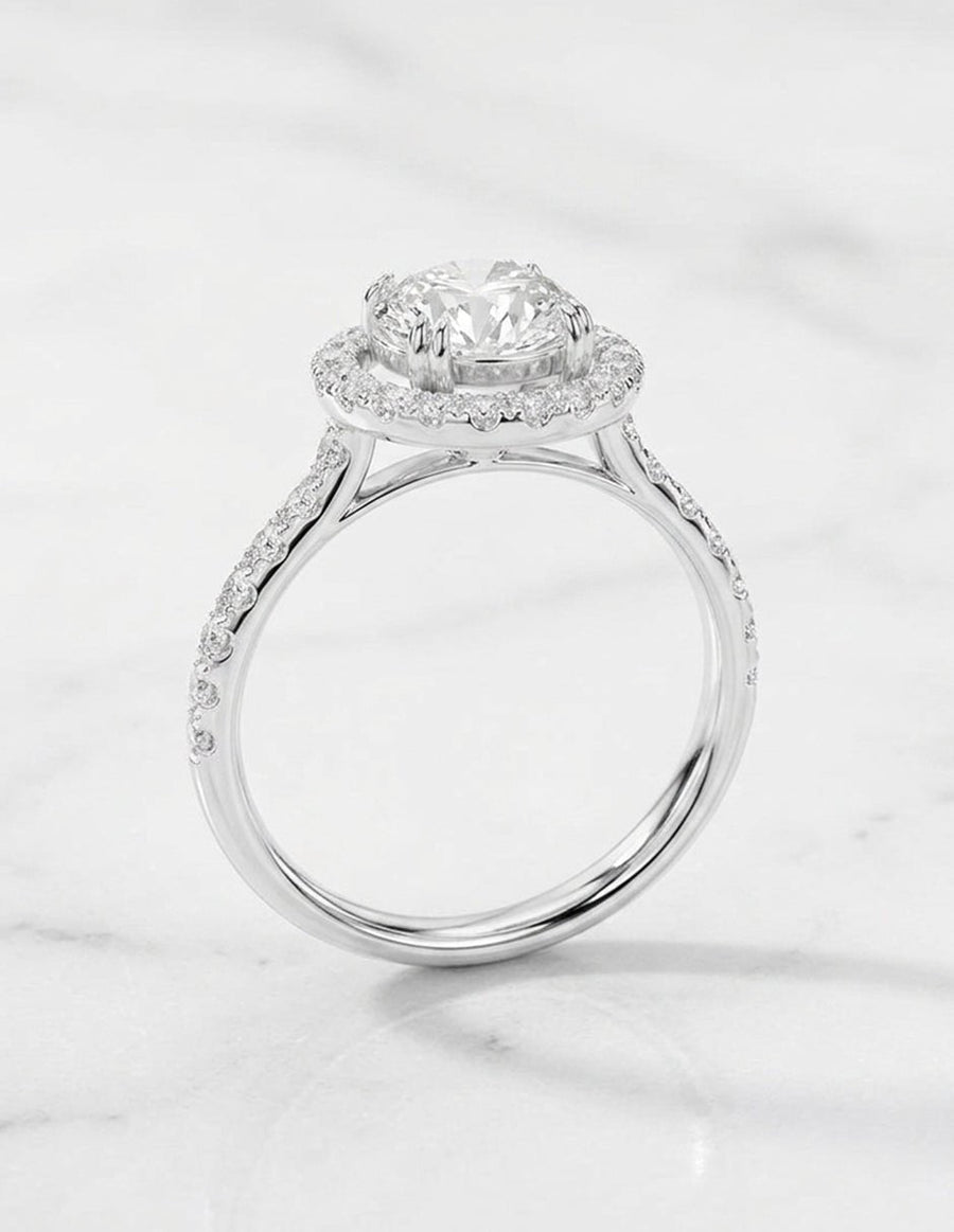 Anillo de compromiso - halo - AMORE443-RD-LG