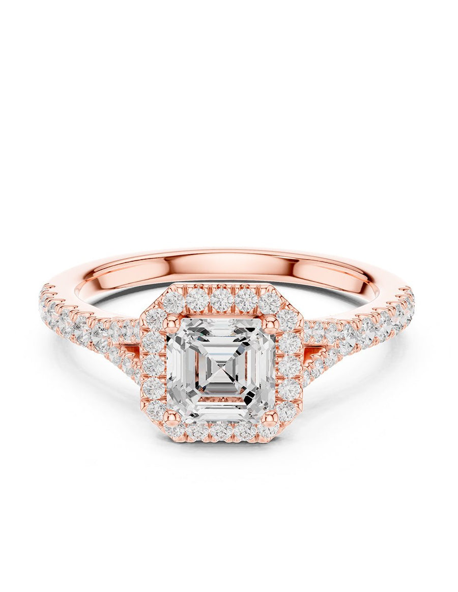 Anillo de compromiso - halo - AMORE444-AS-LG