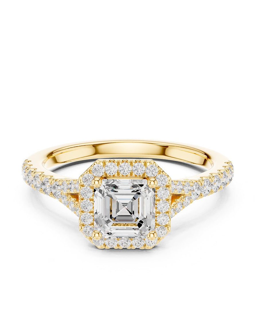 Anillo de compromiso - halo - AMORE444-AS-LG