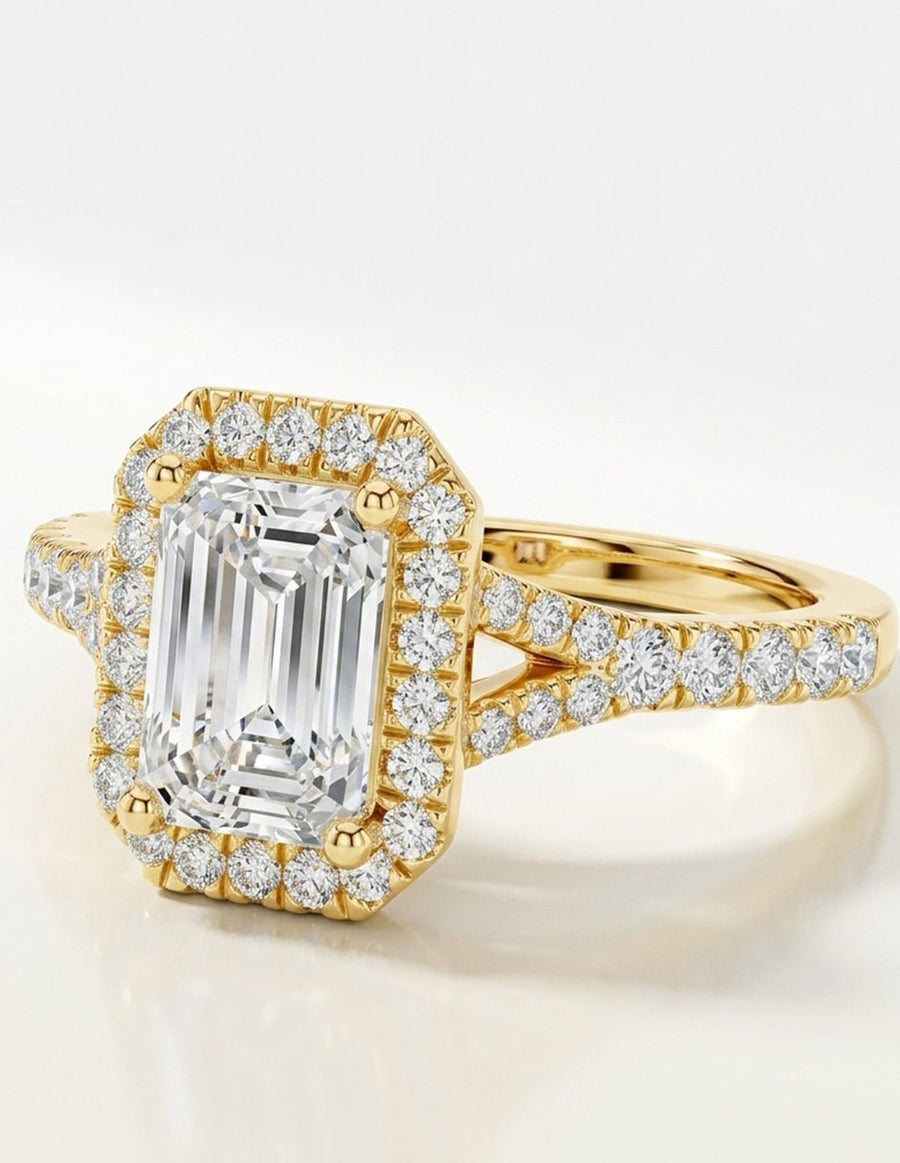 Anillo de compromiso - halo - AMORE444-EM-LG