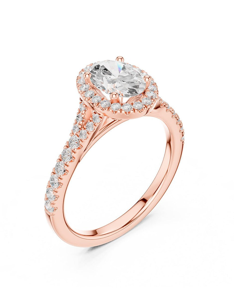 Anillo de compromiso - halo - AMORE444-OV-LG