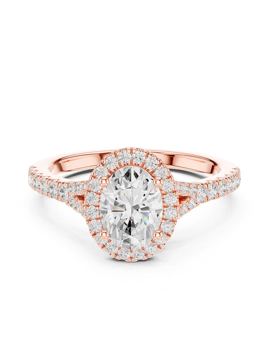 Anillo de compromiso - halo - AMORE444-OV-LG