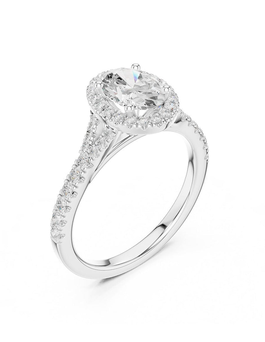 Anillo de compromiso - halo - AMORE444-OV-LG