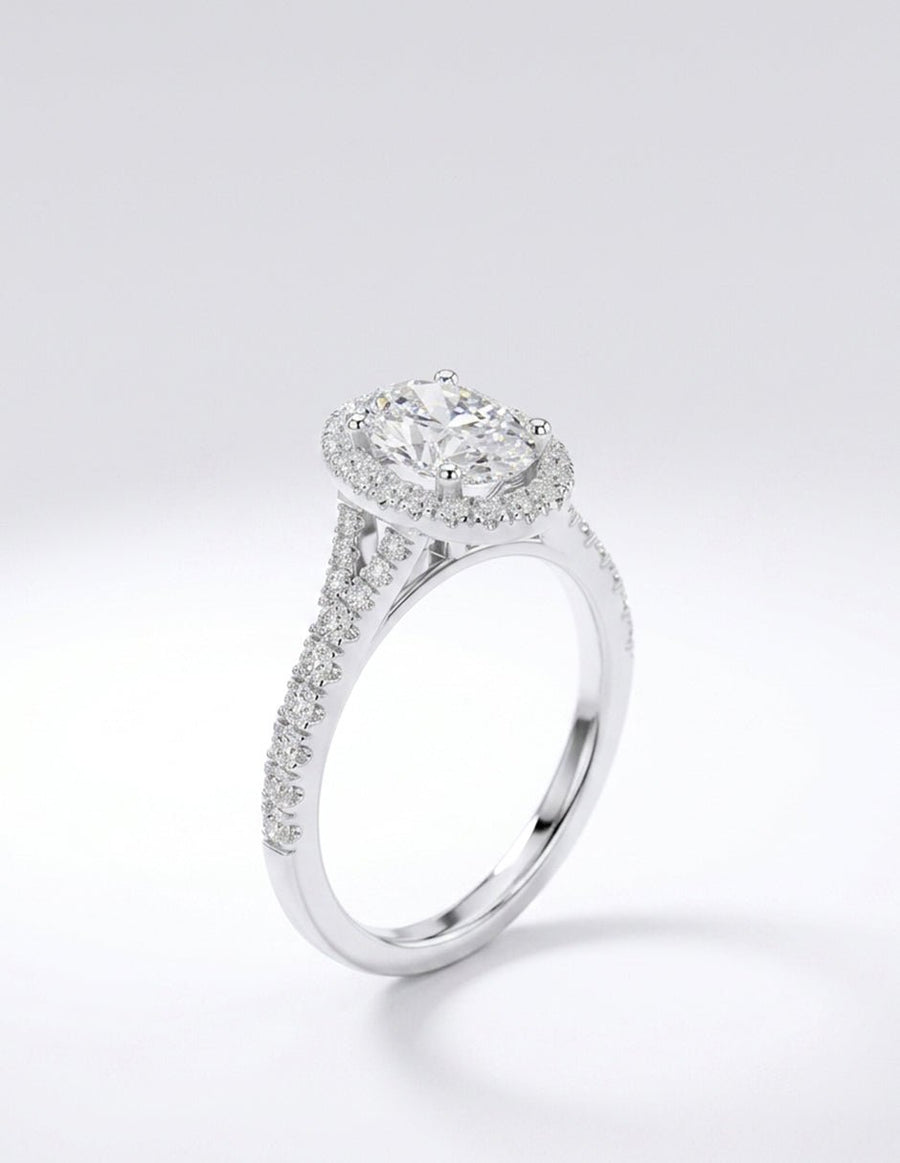 Anillo de compromiso - halo - AMORE444-OV-LG