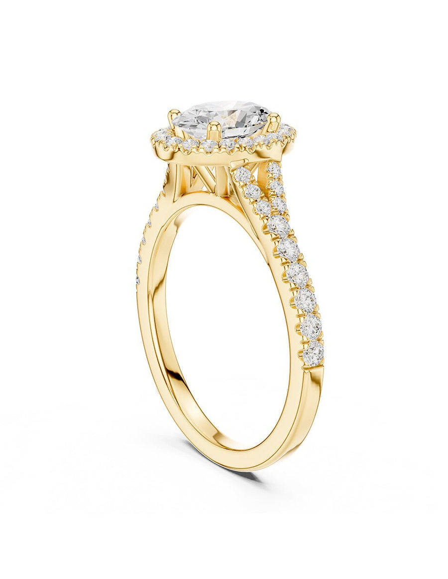 Anillo de compromiso - halo - AMORE444-OV-LG