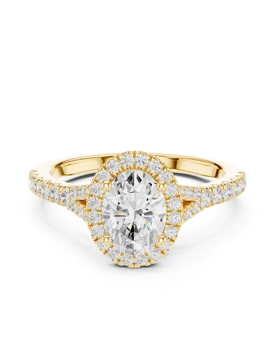 Anillo de compromiso - halo - AMORE444-OV-LG