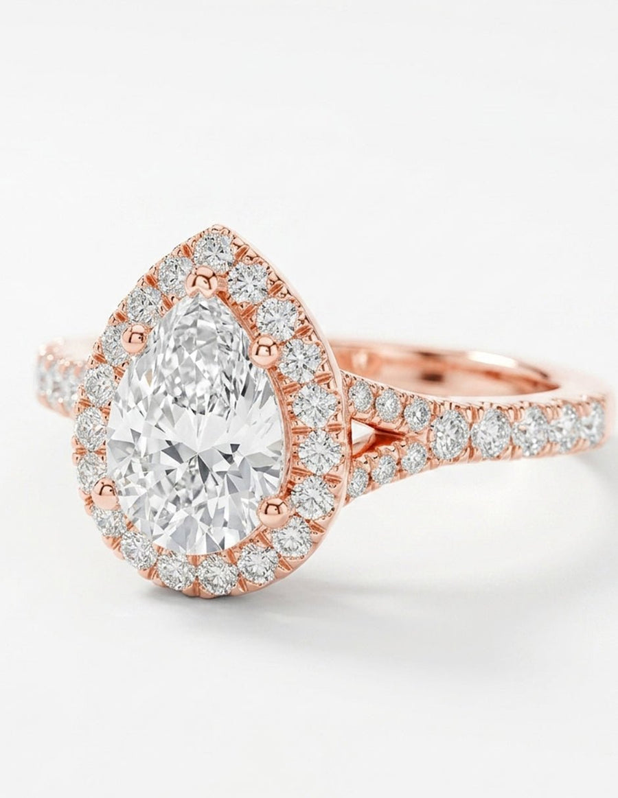 Anillo de compromiso - halo - AMORE444-PE-LG