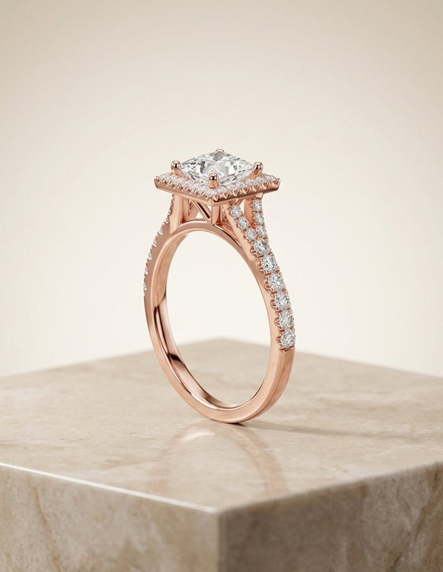 Anillo de compromiso - halo - AMORE444-PR-LG