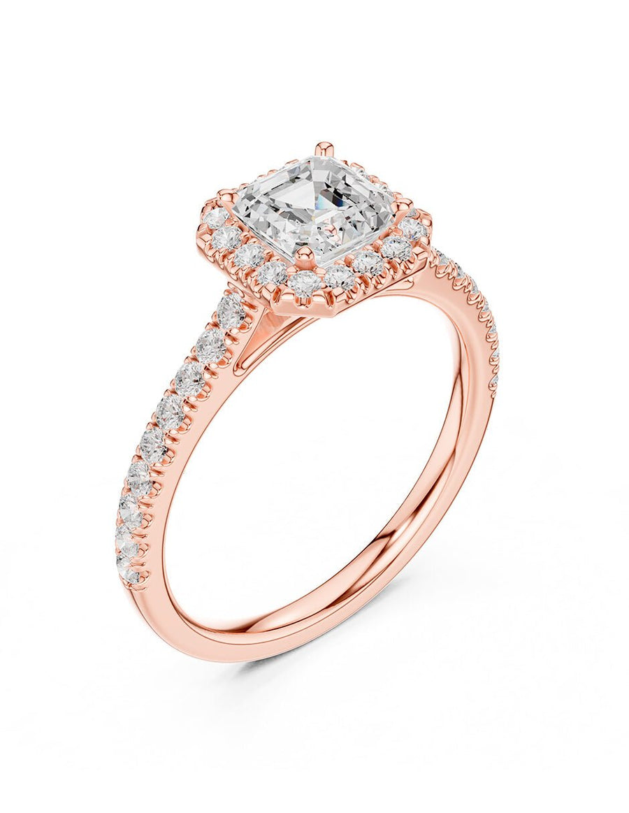 Anillo de compromiso - halo - AMORE445-AS-LG