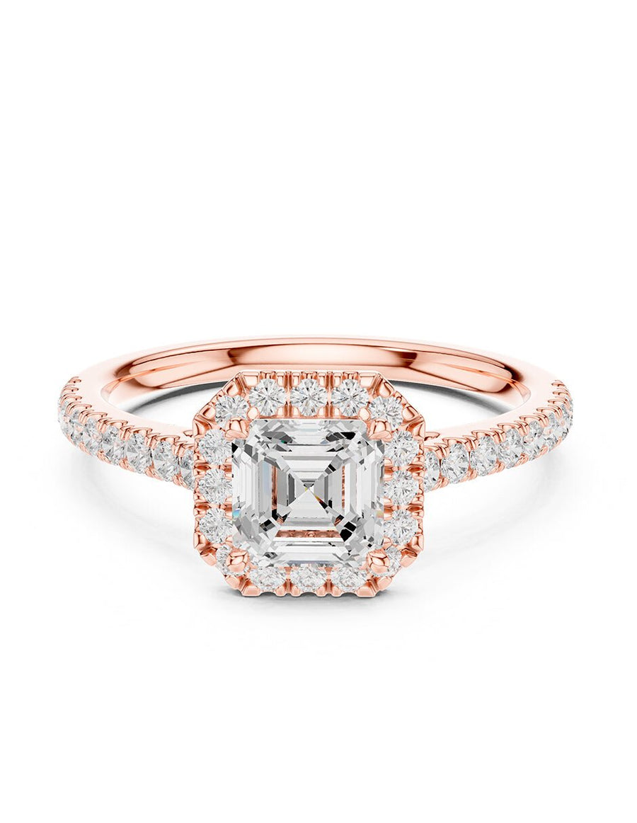 Anillo de compromiso - halo - AMORE445-AS-LG